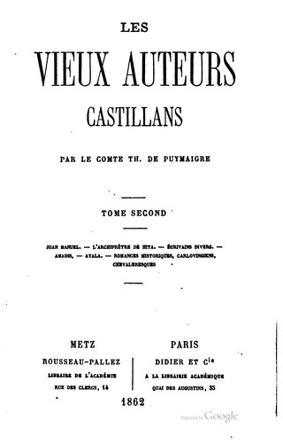 Les vieux auteurs castillans