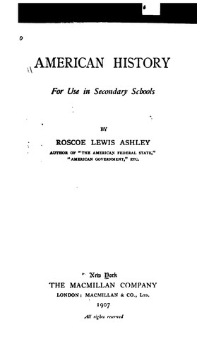 American History: For Use in Secondary Schools