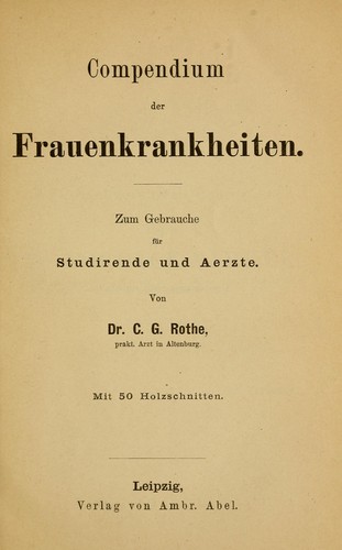 Compendium der Frauenkrankheiten