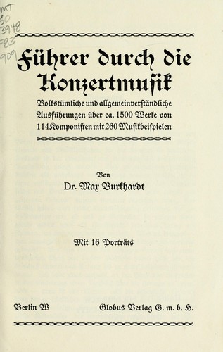 Führer durch die Konzertmusik
