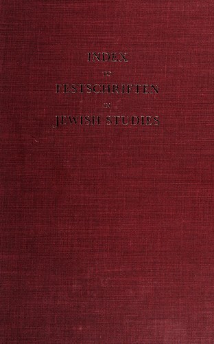 Index to festschriften in Jewish studies