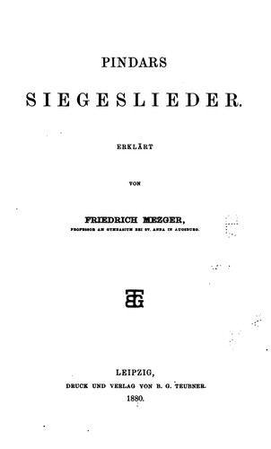 Pindars Siegeslieder