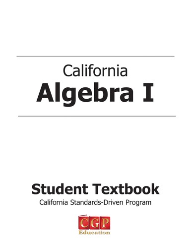California algebra I
