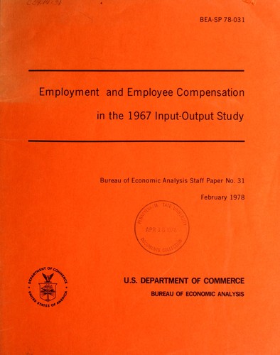 Employment and employee compensation in the 1967 input-output study