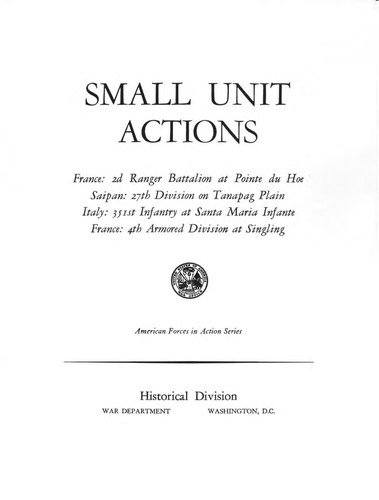 Small Unit Actions
