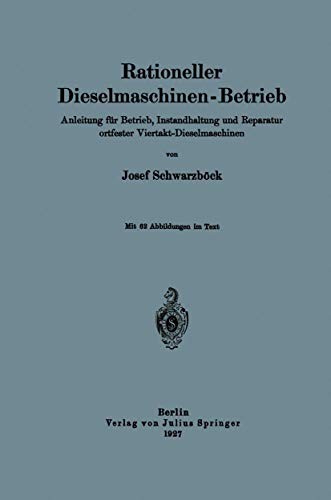 Rationeller Dieselmaschinen-Betrieb