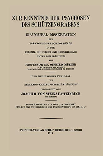 Zur Kenntnis der Psychosen des Schützengrabens