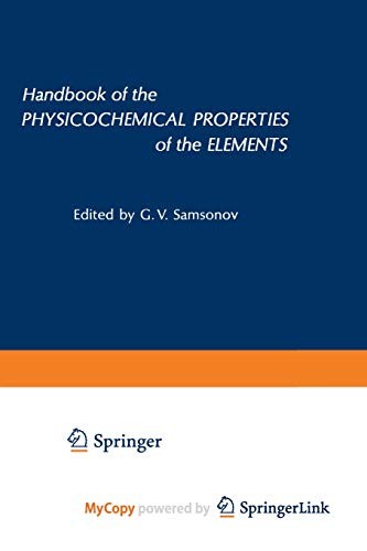 Handbook of the Physicochemical Properties of the Elements