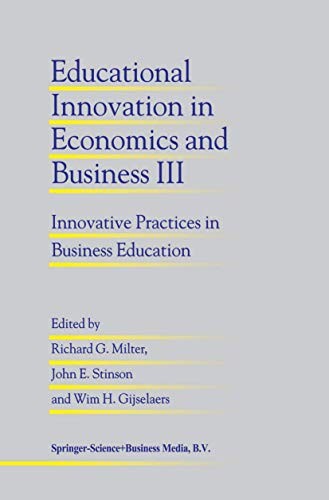 Educational Innovation in Economics and Business Iii