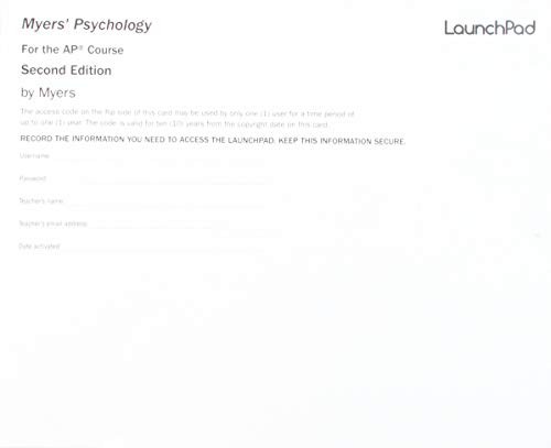 LaunchPad for Myers' Psychology for AP®