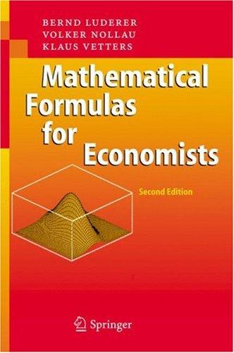 Mathematical formulas for economists