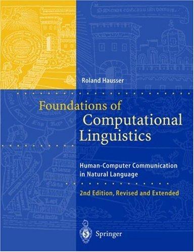 Foundations of computational linguistics