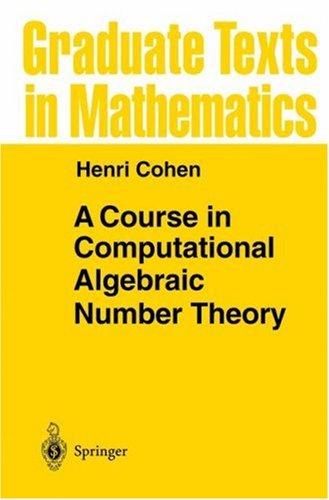 A course in computational algebraic number theory