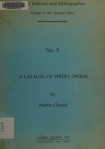 A catalog of Verdi's operas