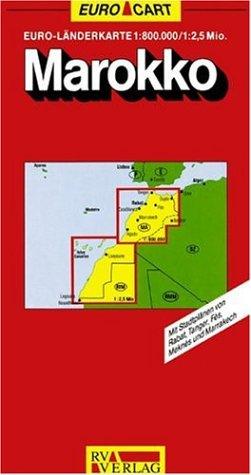 1:800 000/1:2,5 Mio. Marokko: Mit Stadtplanen Von Rabat, Tanger, Fes, Meknes Und Marrakech: Grosse Landerkarte Mit 5 Stadtplanen = 1:800 000/1:2,5 M (GeoCenter Euro Map)