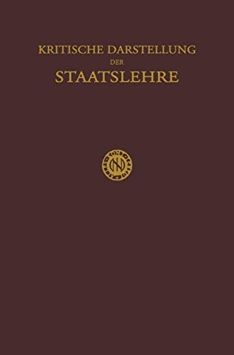 Kritische Darstellung der Staatslehre