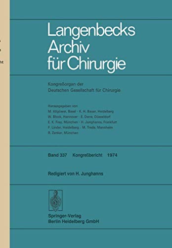 Verhandlungen der Deutschen Gesellschaft für Chirurgie
