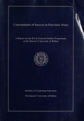 Concomitants of success in part-time study
