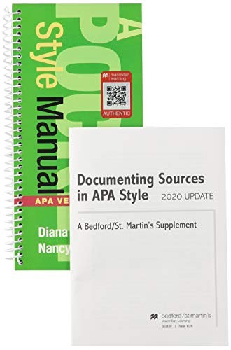 A Pocket Style Manual, APA Version 8e & Documenting Sources in APA Style