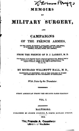 Memoirs of military surgery