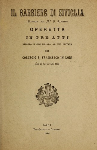 Ill barbiere di Siviglia
