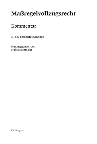 Ma©regelvollzugsrecht