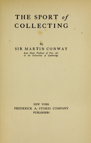 The sport of collecting