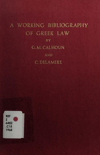 A working bibliography of Greek law