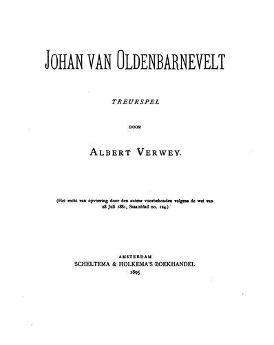 Johan van Oldenbarnevelt: treurspel