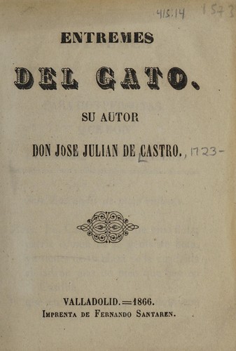 Entremés del gato [para dos personas]