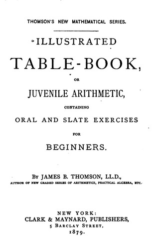 Illustrated Table-book, Or, Juvenile Arithmetic