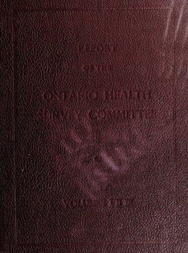 Report of the Ontario Health Survey Committee