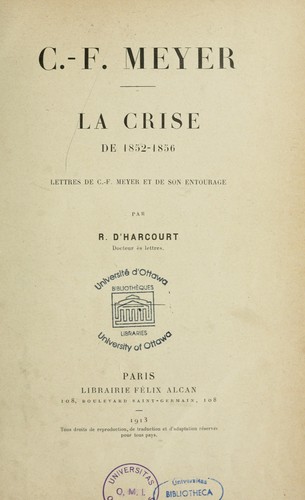 La crise de 1852-1856