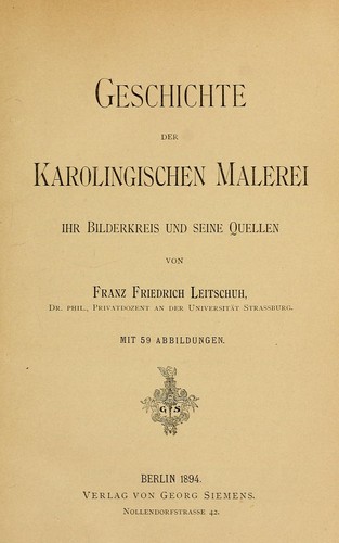 Geschichte der karolingischen Malerei