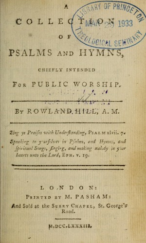 A Collection of Psalms and hymns