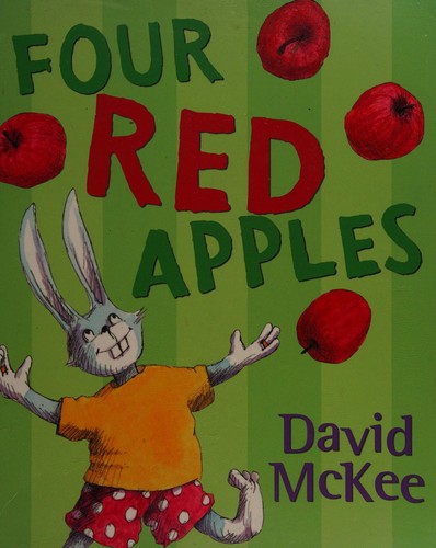 Four red apples