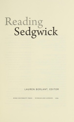 Reading Sedgwick