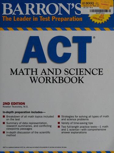 Barron's ACT math and science workbook