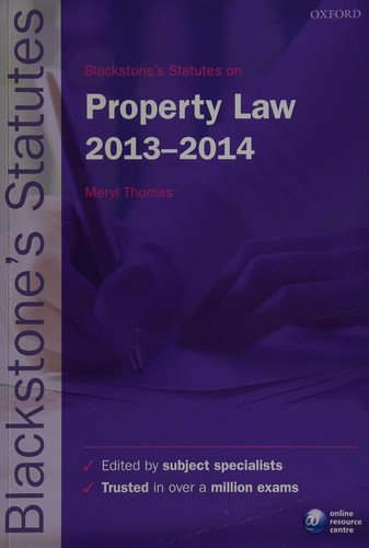Blackstone's Statutes on Property Law 2013-2014
