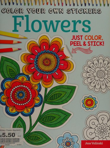 Color your own stickers flowers