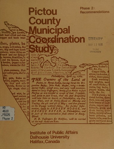 Pictou County municipal coordination study