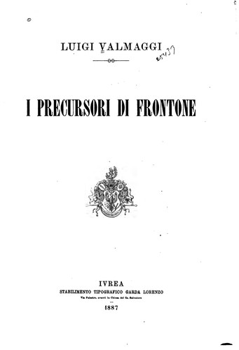 I precursori de Frontone