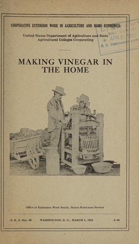 Making vinegar in the home