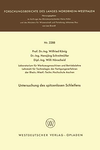 Untersuchung des spitzenlosen Schleifens