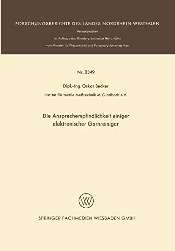 Die Ansprechempfindlichkeit einiger elektronischer Garnreiniger