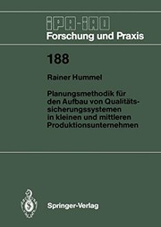 Planungsmethodik für den Aufbau von Qualitätssicherungssystemen in Kleinen und Mittleren Produktionsunternehmen