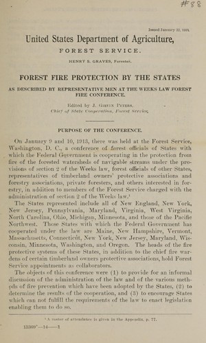 Forest fire protection by the states
