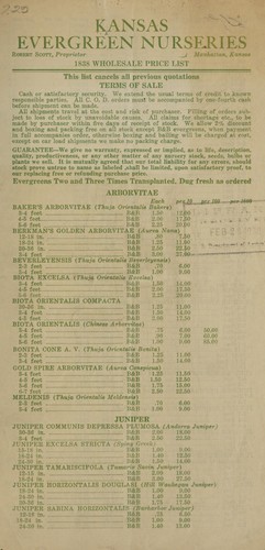 1838 Wholesale price list