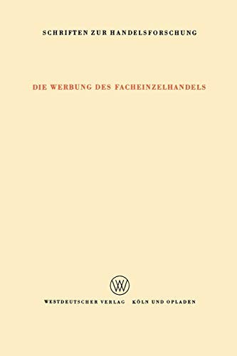 Die Werbung des Facheinzelhandels