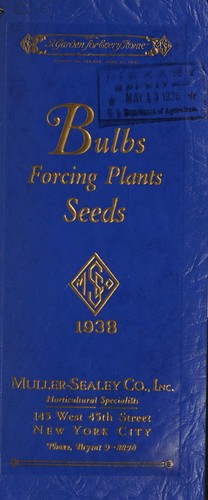 Bulbs, forcing plants, seeds, 1938